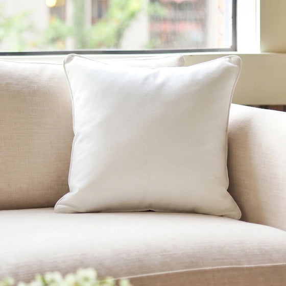 Ivory,Custom Made Verona Velvet Pillow Cover 1 Piece