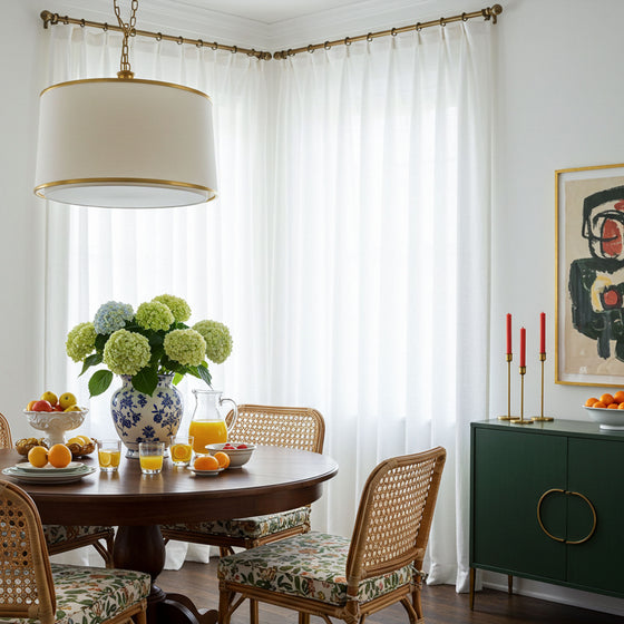 Schneeleichte Vorhänge aus reiner Baumwolle