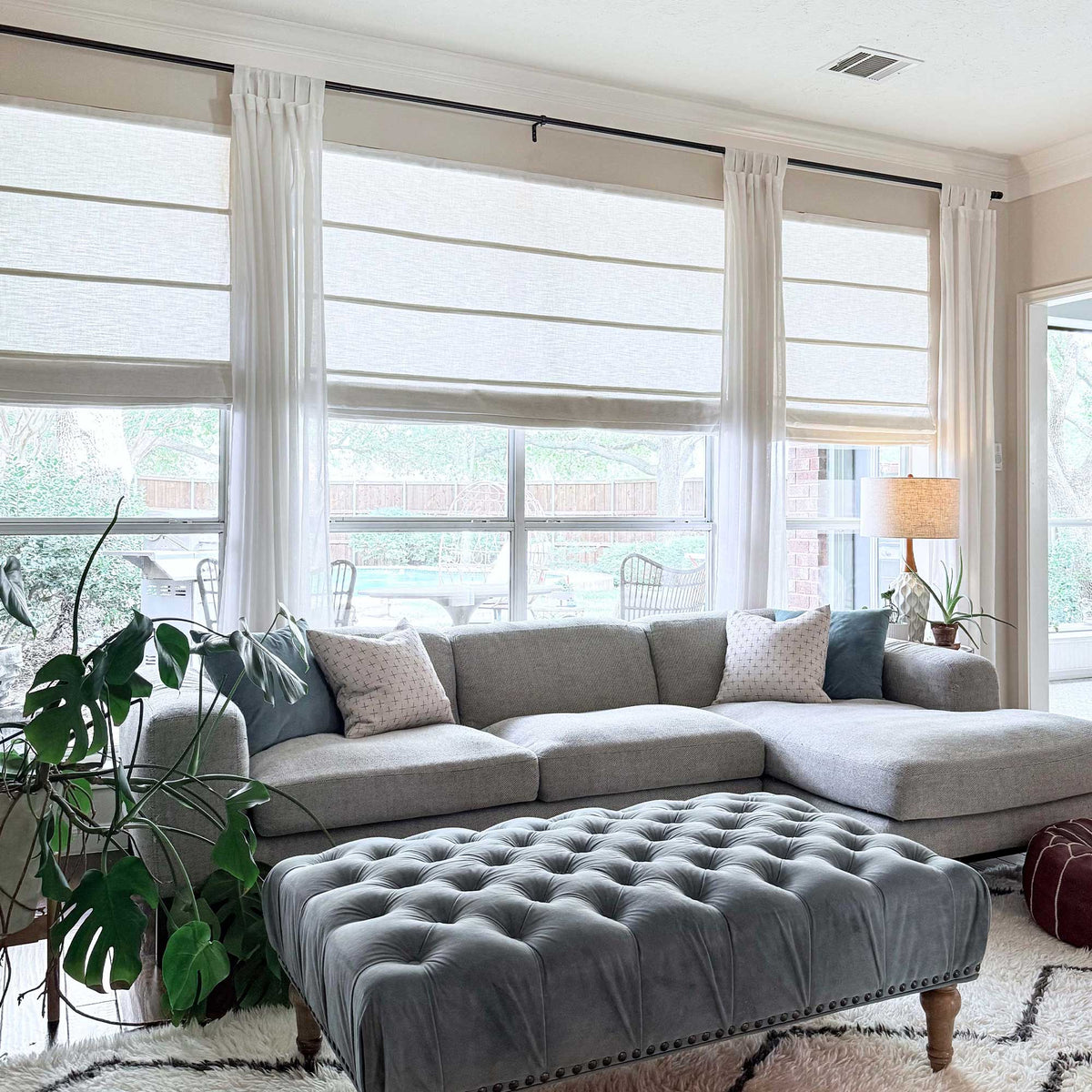 Sabrina Bespoke Linen Roman Blinds