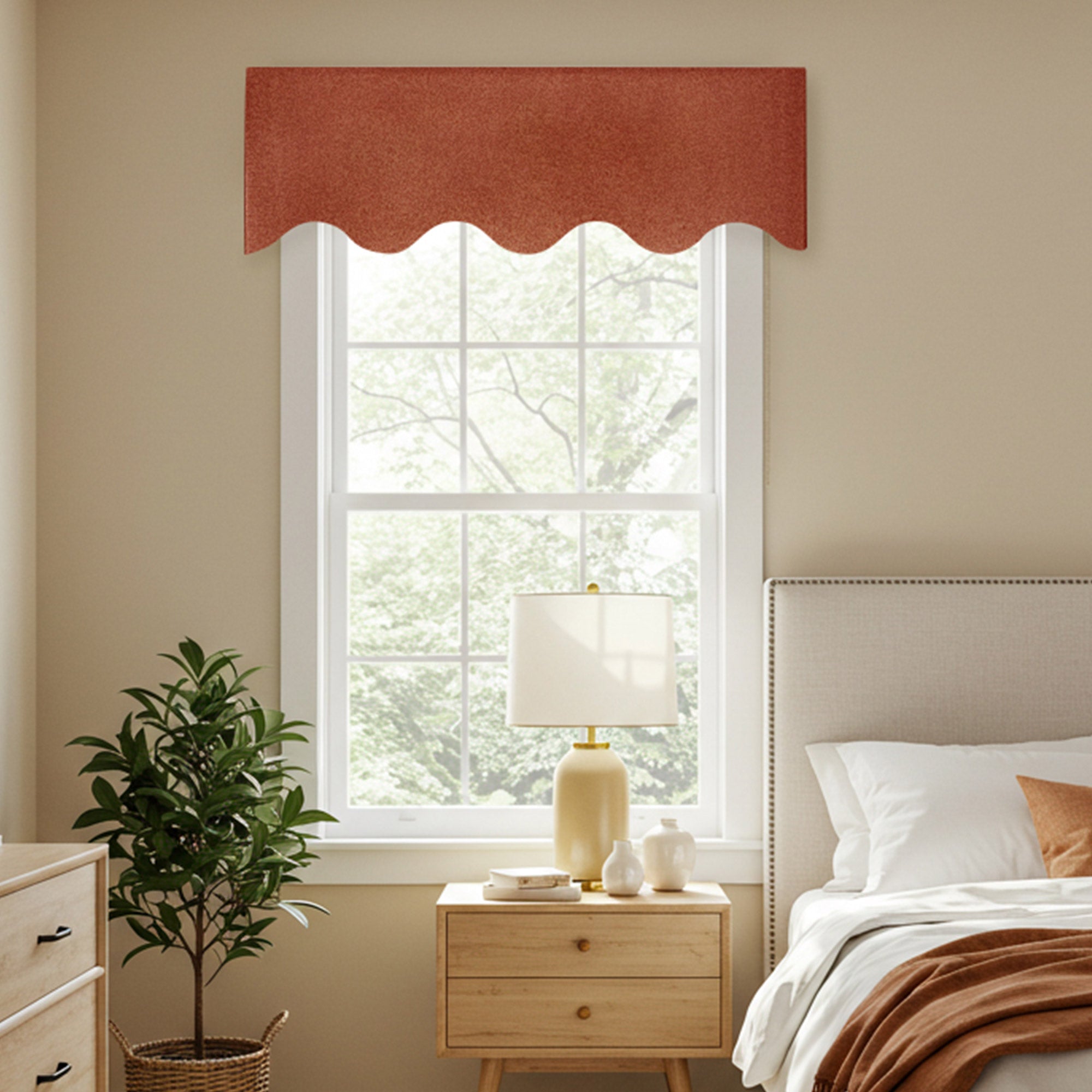 Rust Valance Buy Sabrina Heavyweight Linen Valance – Curtarra