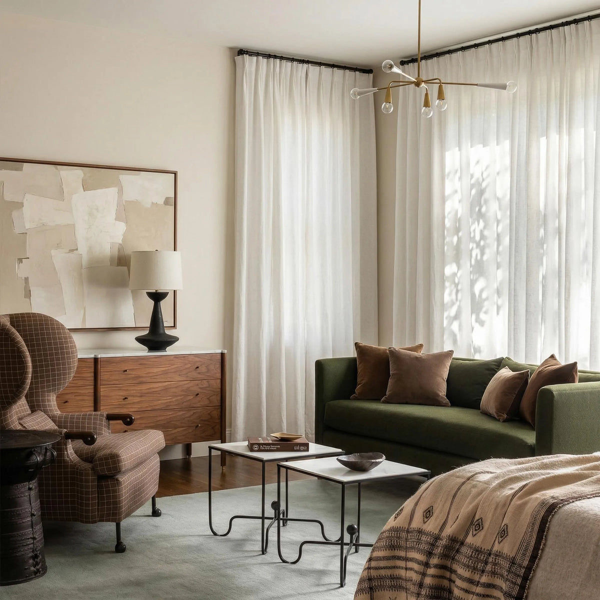 Sandra Cotton Linen Semi Voile Curtains