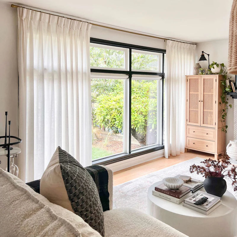 Budget-friendly white sheer curtains for renters starting at $39