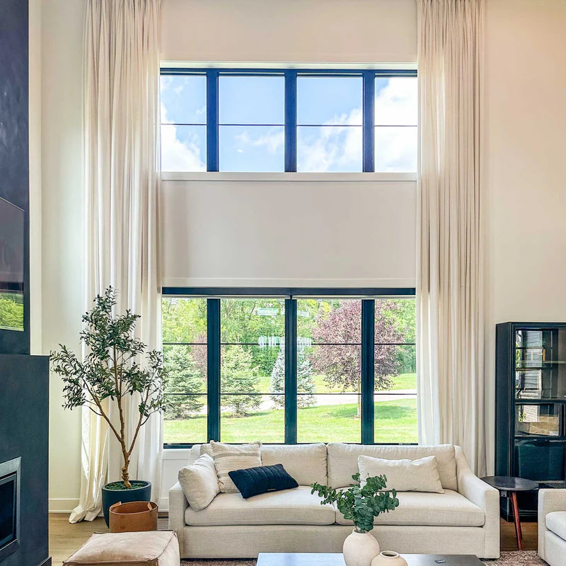 Privacy curtains for high and awkward window placement