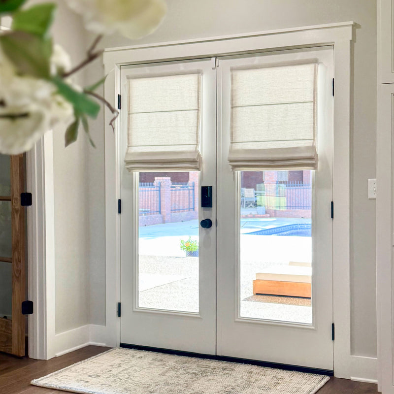 Damage-free shade installation guide for French doors