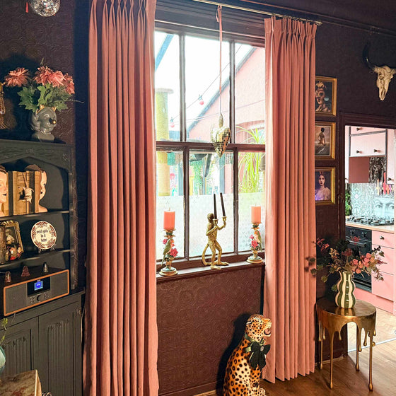 Rose Blush,Pinch Pleat Curtains