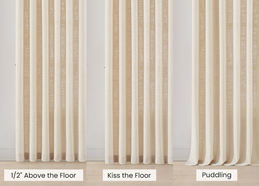 Curtain finished length options