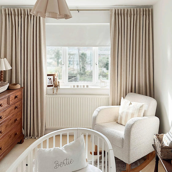 Beige,Vivienne Chenille Texture Curtains