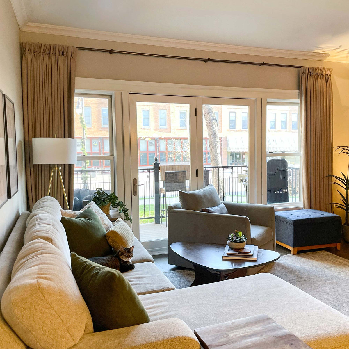 Energy efficient curtains managing heat gain in a modern glass home