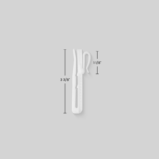 White Adjustable Hooks