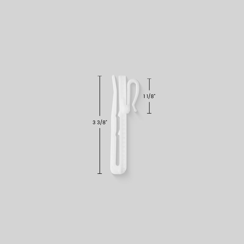 White Adjustable Hooks