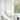White,Ava Linen Look Semi Sheer Curtains