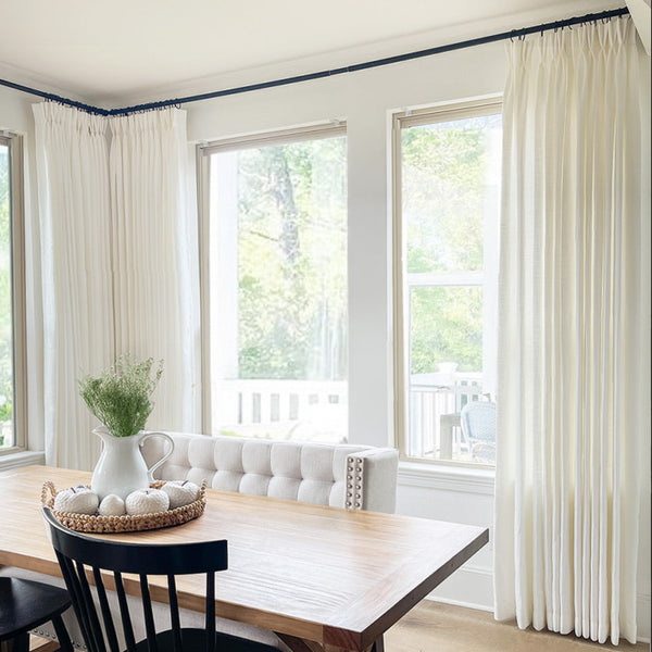 Blanche Cotton Blend Linen Look Curtains