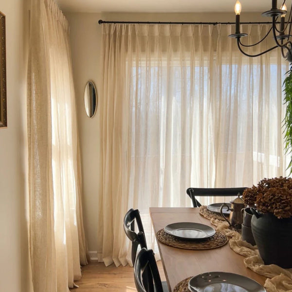 Bensen Linen Semi Sheer Curtains