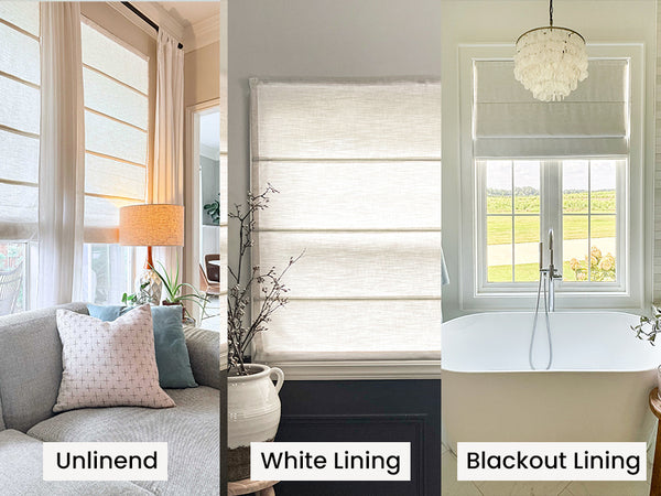 How to Choose Lining Type for Roman Shades?