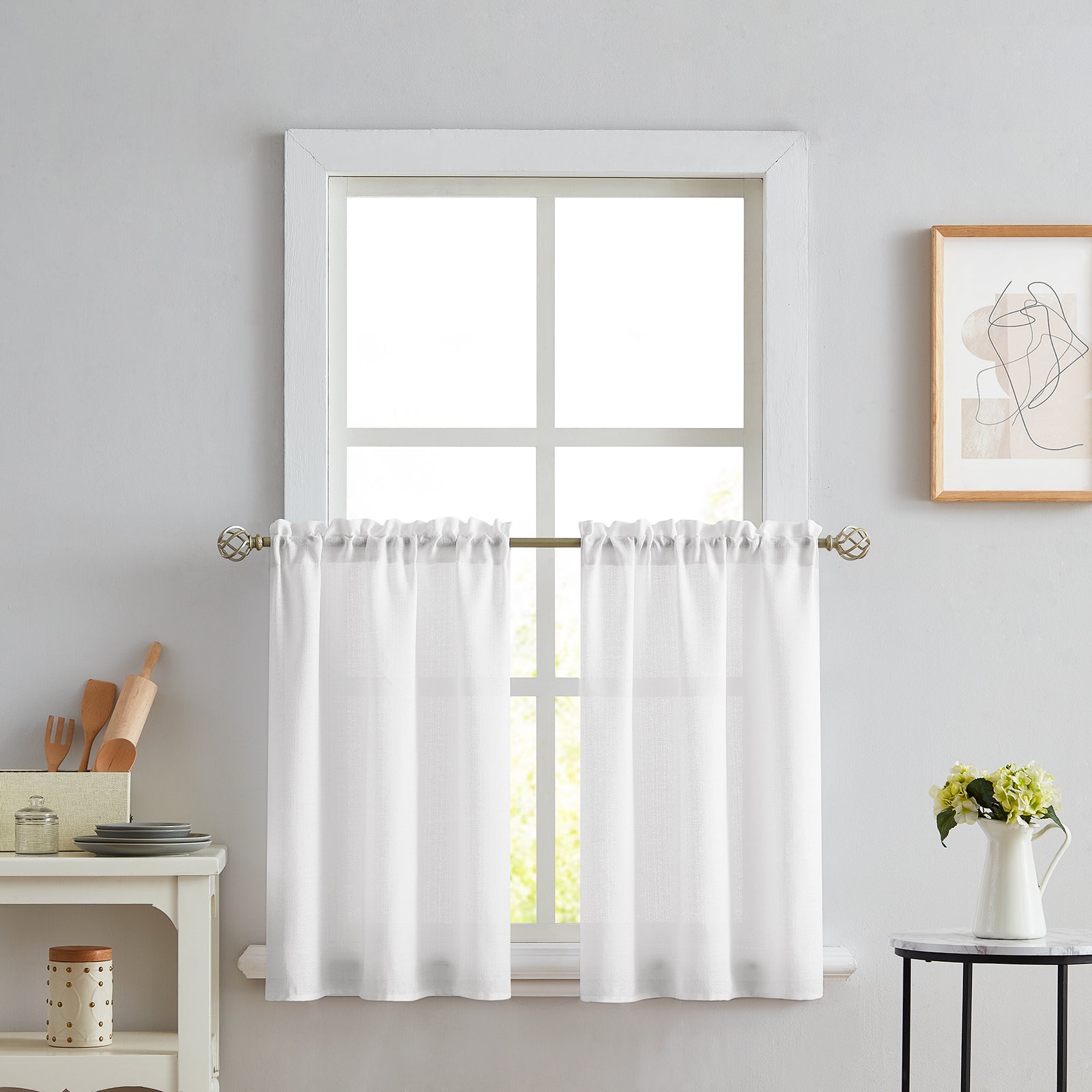 Ella Semi Sheer Cafe Curtains