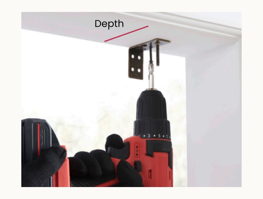 Frame depth required for inside mount shades