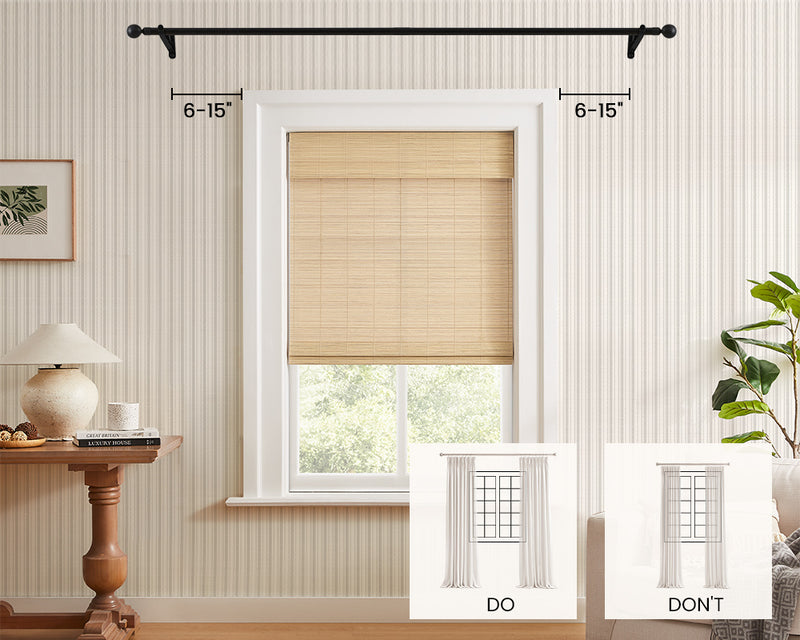 Step-by-step curtain measurement diagram