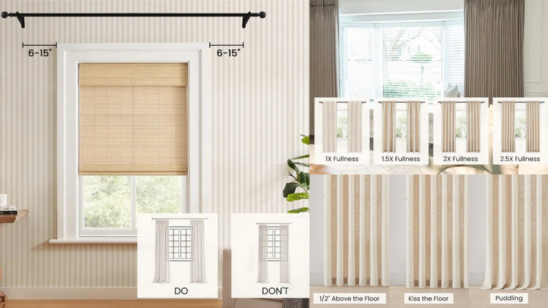 Expert measuring window for privacy curtains installation