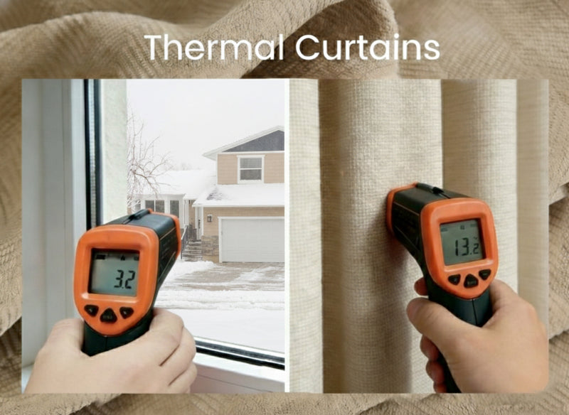 Scientific diagram showing how winter insulation curtains create thermal barriers