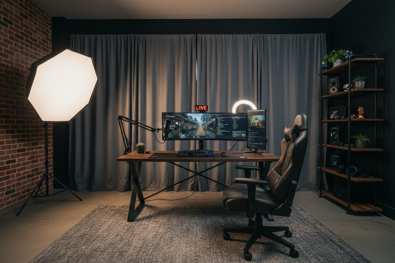 Streaming quality comparison with and without professional curtains