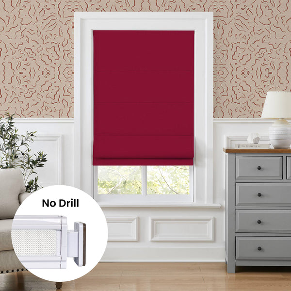 Gary Leinenoptik 100% Verdunkelung, bohrfreie Raffrollos