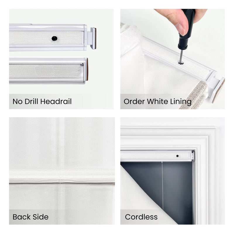 Professional installation steps for no-drill shades
