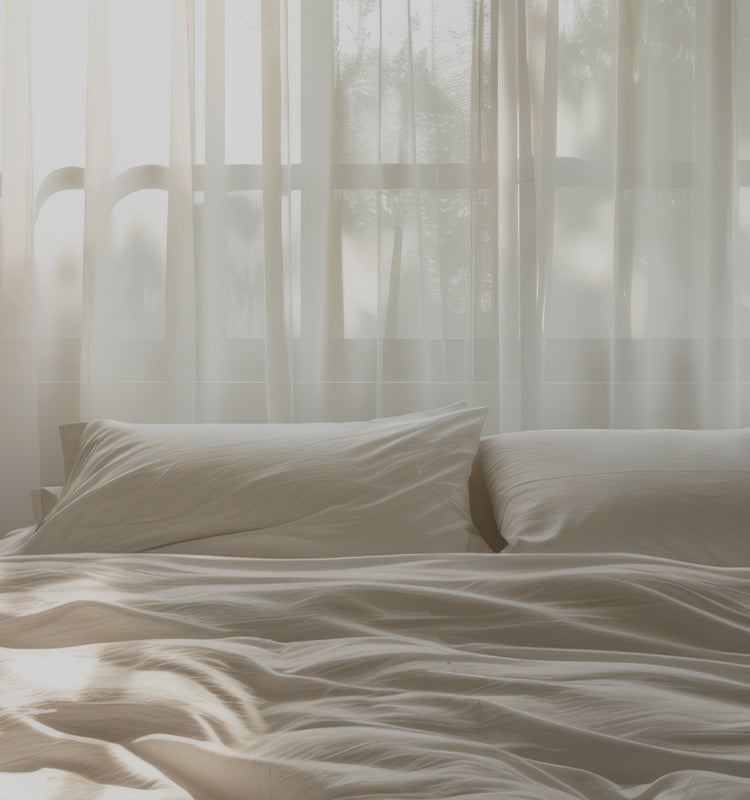 Pastel Solid Sheer Custom Curtains. These polyester sheer curtains offer 5% light blocking, ideal for creating a soft, inviting atmosphere in American bedrooms.