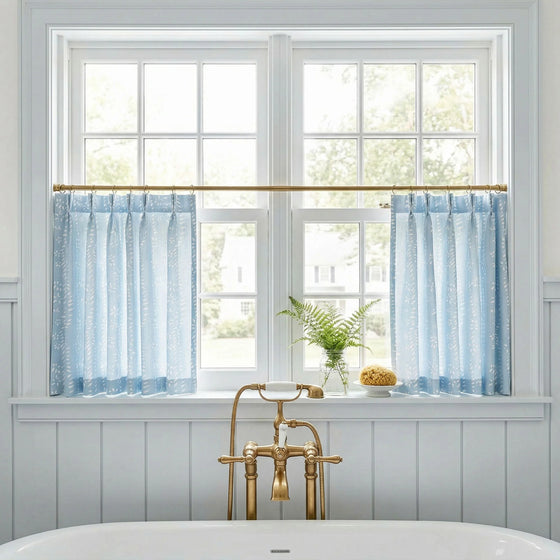Pat Blue Designer-Muster-Café-Gardinen