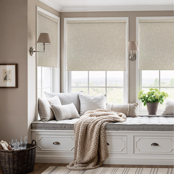 Rowan Linen Texture Blackout Roller Shades