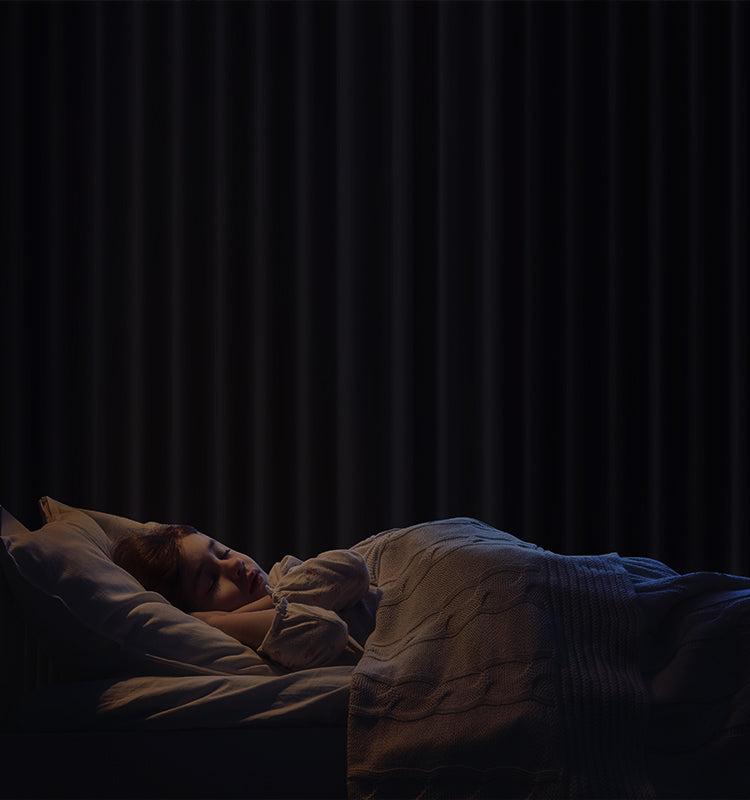 Todd 100% White Blackout Curtains ensure total darkness for peaceful sleep.