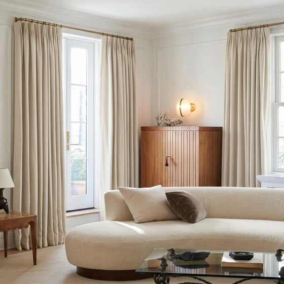 Oatmeal,Verona Velvety Texture Heavy Weight Curtains