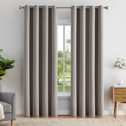  Curtarra Custom Made-Ariel Twill Woven Linen Look Curtains
