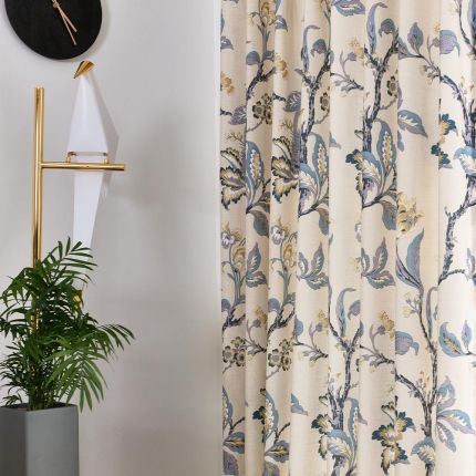 Blooming Branches flower print curtains 